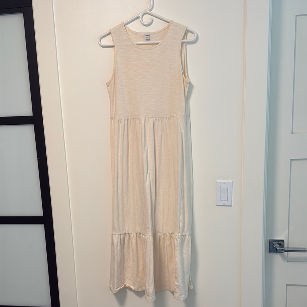 Old Navy Cream Midi Dress